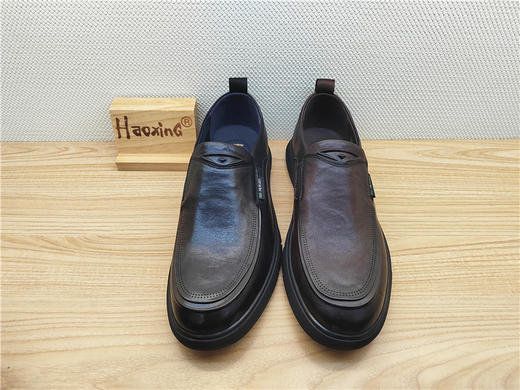 2023豪行春季新款13138173纯皮真皮商务休闲男鞋皮鞋单鞋 商品图0