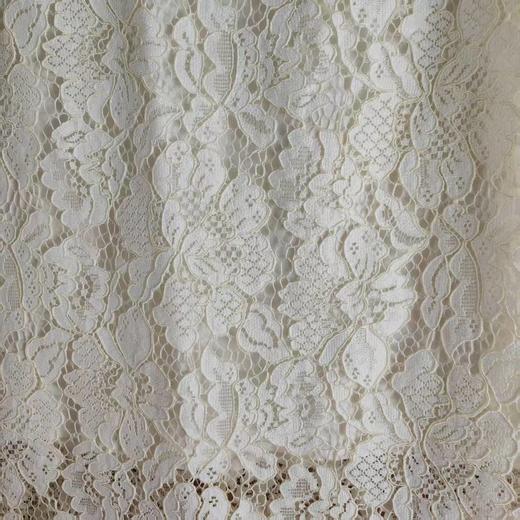 仅一件！【低价清仓】米白色立体蕾丝半身裙高腰显瘦中长款精致花纹ZFYY017 商品图3