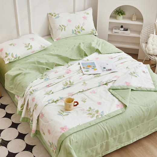 彼加曼 全棉棉花夏被-秋水薄荷 180*200cm BGM-B2519 商品图3