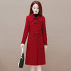 QYM 23A2010-Y双面羊毛大衣牛角扣厚款毛呢外套 商品缩略图1