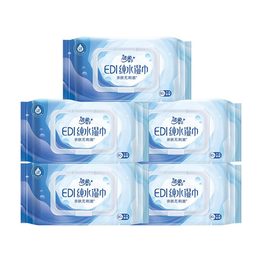 洁柔 EDI纯水湿巾80片*5包(新旧款式随机) JR0ED80-5B 商品图0
