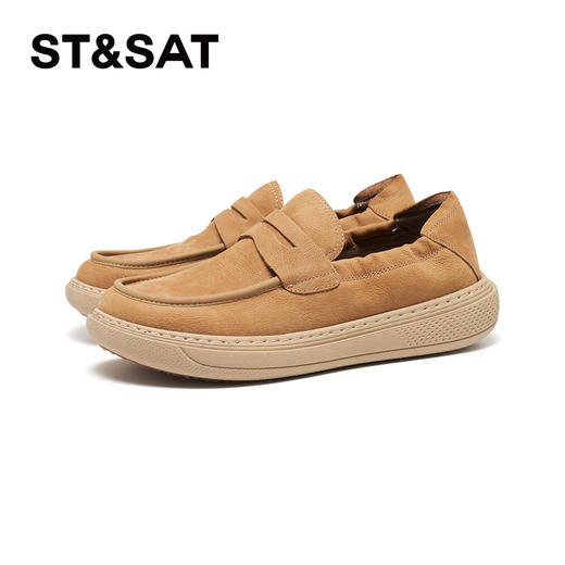 星期六男士舒适一脚蹬休闲皮鞋SSD3121012 商品图9