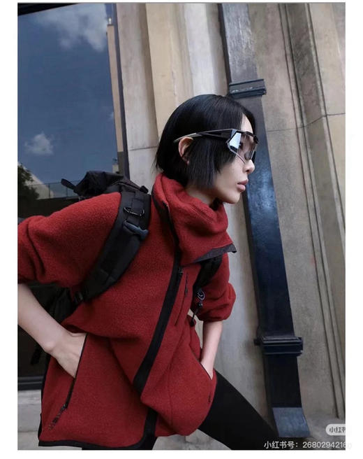 1015-12 小禾年轻O线 羊毛摇粒绒 轻盈保暖休闲外套 167/135穿6码合身 商品图4