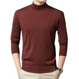 丰讯 男士秋冬季双翻领长袖纯色毛衣休闲针织衫 FXT5355