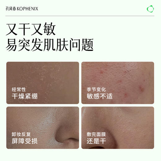 孔凤春马齿苋面膜10片润肤舒缓面膜纪念日百货门店同款160948319 商品图2
