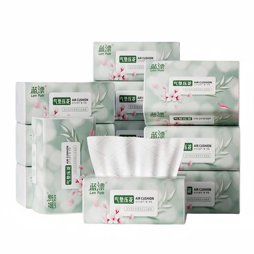 蓝漂 白色气垫压花抽纸5层300张*15包 LP0BD015B 商品图0