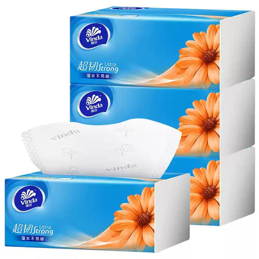 维达 超韧抽纸3层100抽*4包(新旧随机) VW100CR-4B 商品图0