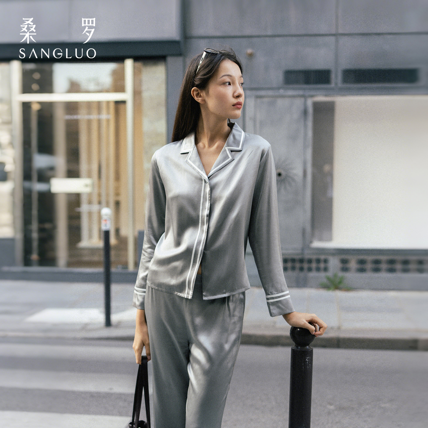 重磅桑罗25姆米睡衣套装桑蚕丝女秋季家居服双面缎可外穿