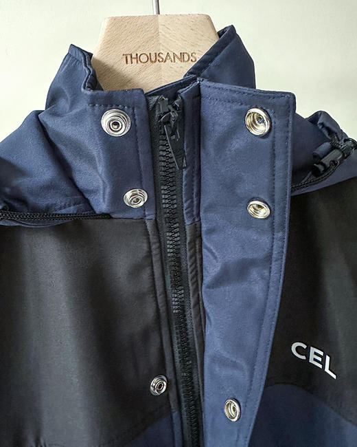 现货 THS-限时 赛琳家 情侣海军蓝拼色连帽外套 AF1021 商品图4