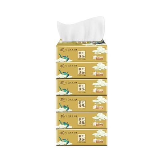 清风 敦煌文创原木纯品系列3层100抽纸巾6包/提 DH032049 商品图0