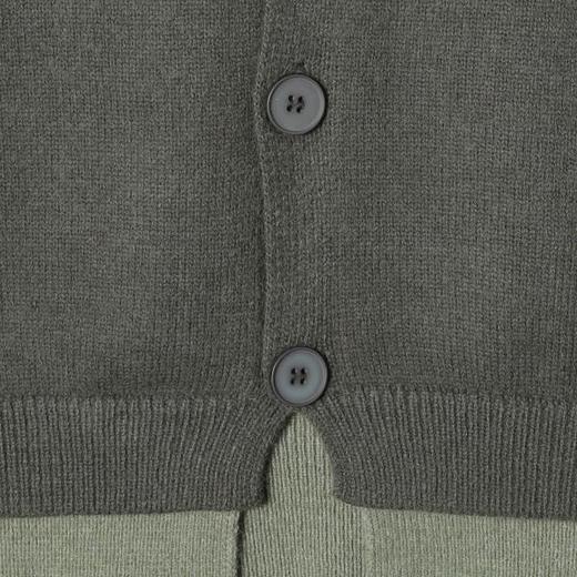 72111SDSA男士秋冬新款痞帅男装极简风撞色拼接假两件毛衣开衫针织衫 商品图3