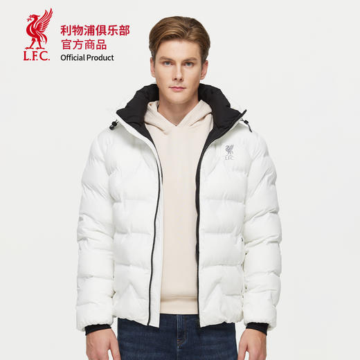【官方正版】利物浦俱乐部 | 秋冬款白色棉服加厚保暖外套 商品图1