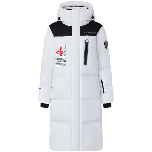 坦博尔 男连帽滑雪系列长款拼接羽绒服 TEF550770Z 商品图1