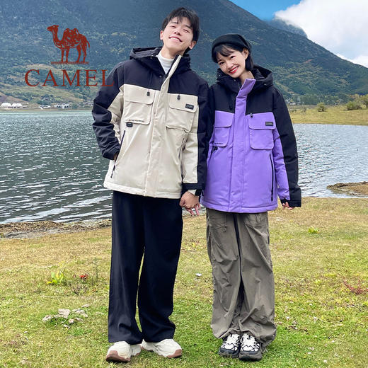 骆驼2025冬季新款羽绒服男女同款工装连帽保暖羽绒休闲外套 M13CR07096 商品图4