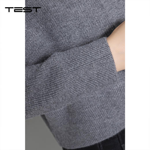 冬上新氛围感必备双色拼接娃娃领开衫毛衣1254045 商品图6