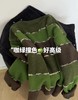 抹茶可可棕三色碰撞条羊毛混纺毛衫 商品缩略图8