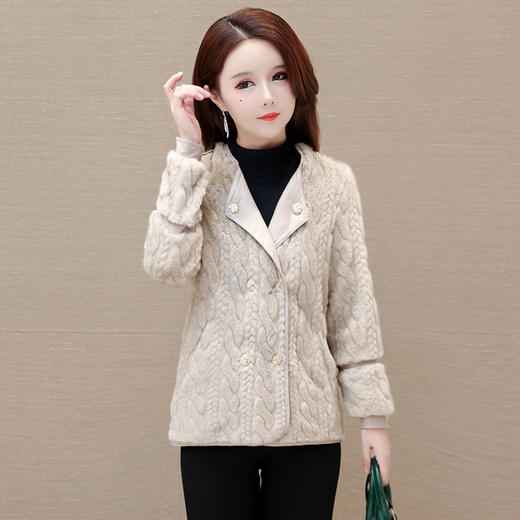 QYM 23A2083-Y皮毛一体外套仿貂绒宽松皮草上衣 商品图1