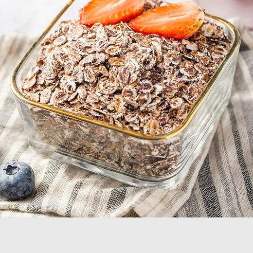 【1kg装】高纤黑麦片 原味黑麦片免煮饱腹代餐早餐麦片即食燕麦片1000g/罐 商品图3