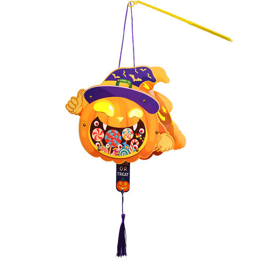 【万圣节快乐❗️创意搞怪灯笼】南瓜星球的狂欢「与朋友去搞怪吧」万圣节卡通灯笼，易安装，多款式任选，可当挂件可手提，手提南瓜桶糖果罐幼儿园活动表演礼品L 商品图4