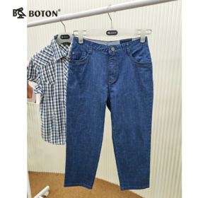 【第2件半价！尾货清仓不退换】波顿女士弹力七分牛仔裤LF525215