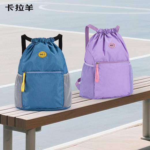 【抽绳篮球包】卡拉羊超轻云朵便捷抽绳篮球包休闲双肩包CX5909 商品图6