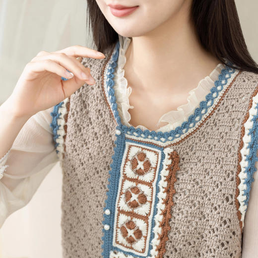 苏苏姐家若锦马甲手工diy钩针自制羊毛线编织毛线团材料包 商品图2