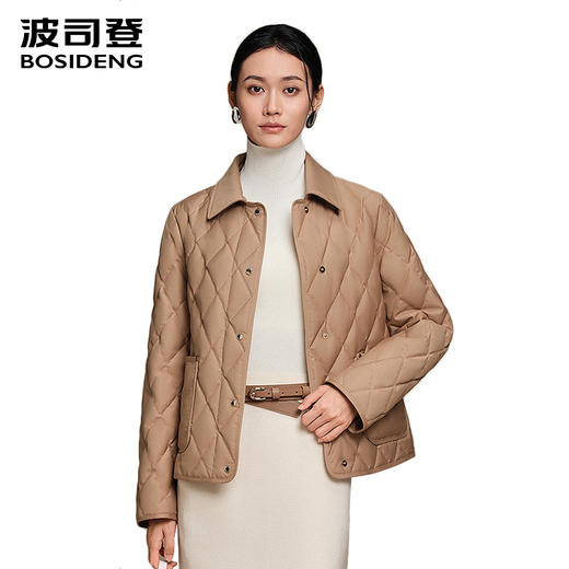 波司登90鹅绒2025秋季新款女短款极简小香风时尚羽绒服B250134182 商品图1