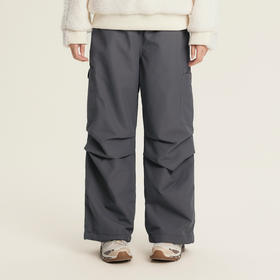 笛莎Deesha青少年女童裤子2025冬季女童工装潮酷加绒工装裤