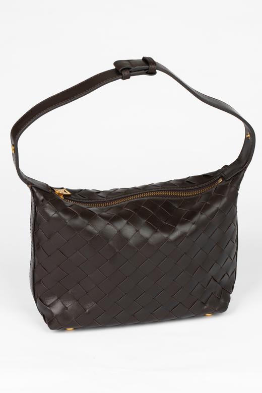 一周内发货！【乌木色羊皮  编织包】手提包，长26，高17，手提带43厘米，原创设计手提编织包！时髦大气的质感乌木色 商品图11