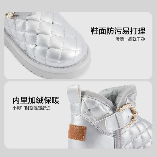 笛莎Deesha 女童童鞋2025冬季新款短筒雪地靴 商品图3