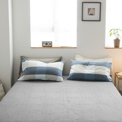 無印良品 “咖品”斜纹纯棉四件套蓝大格 MJ-T2022-103-1 商品图3