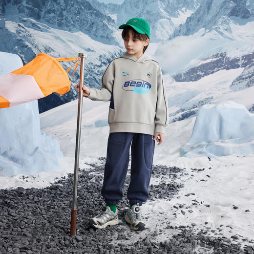 【MQD】童装男童连帽加绒卫衣秋冬新款儿童长袖内搭男大童打底 商品图3