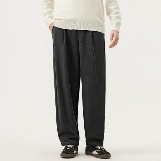 gxg.jeans男装 深灰色宽松直筒休闲长裤卫裤男裤 25年冬新品 商品图2