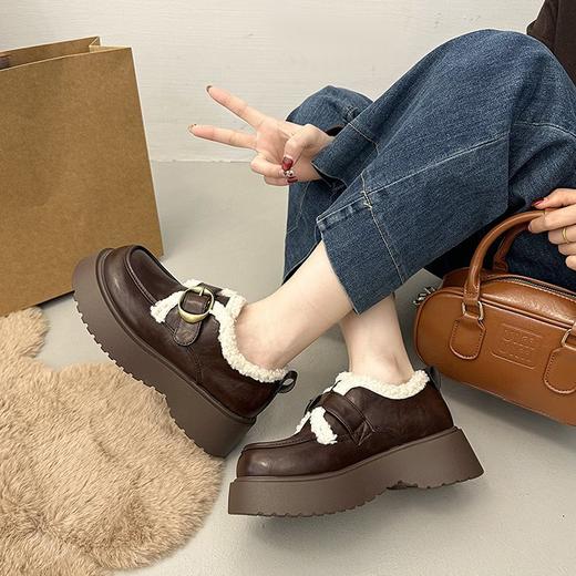 【YW】无忧购 增高厚底女加绒勃肯鞋新款冬季保暖乐福毛毛棉鞋H8986/H8989 （截单后3-5天发货） 商品图11