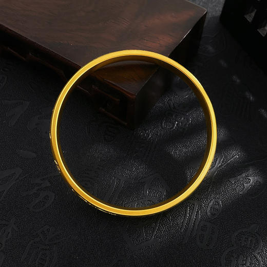 【限时克减150元】足金999 #婚庆 #CNC 5G黄金空心固口手镯CNC工艺龙凤祥缘龙凤手镯龙凤镯（面宽约7.7-8.1mm）(BE5GSZ00059)(预售产品下单后不退款不退货不换货不补差价) 商品图3