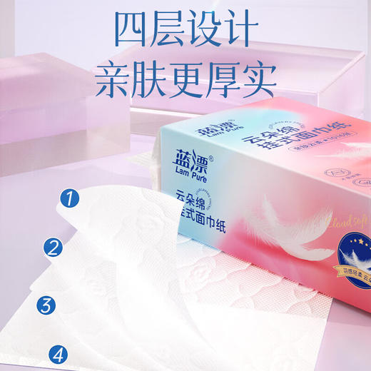 蓝漂 白色气垫挂式抽纸4层1016张*2提 LPCCS-02T 商品图3