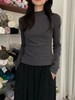 【GZ】无忧购 半高领羊绒内里抓绒打底衫女秋冬新款修身显瘦保暖上衣8002（截单后3-5天发货） 商品缩略图3