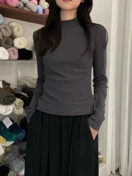【GZ】无忧购 半高领羊绒内里抓绒打底衫女秋冬新款修身显瘦保暖上衣8002（截单后3-5天发货） 商品图3