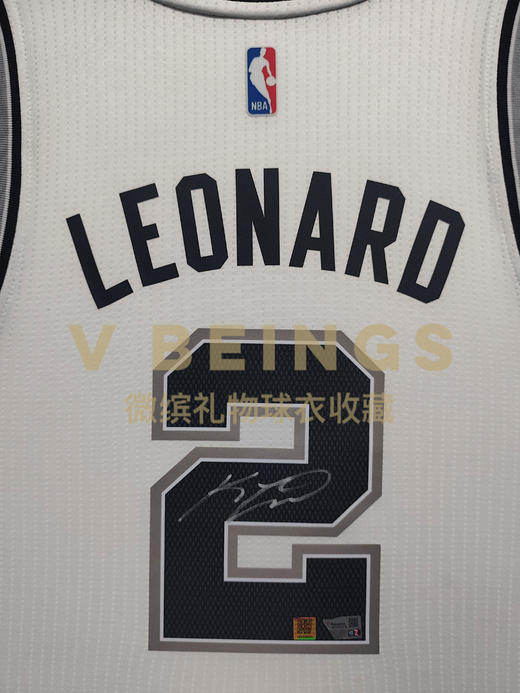 伦纳德 马刺队2号白色 球迷版 亲笔签名球衣 商品图2
