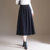 QYM 7108-Y简约休闲A字裙松紧高腰遮胯显瘦半身裙 商品缩略图1
