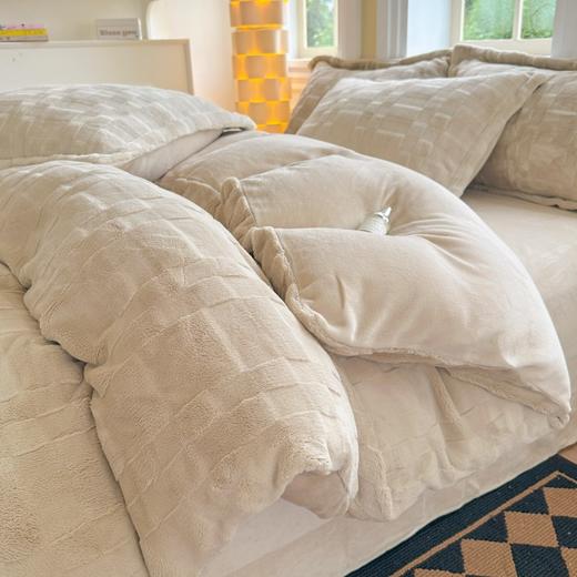 彼加曼 6D全消光皮草绒保暖四件套-奶咖200*230cm BGM-T2537 商品图3