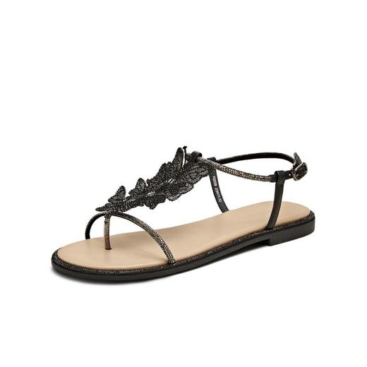 Teenmix天美意 女一字带凉鞋 KI009BL5 商品图0