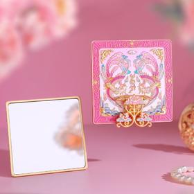 新款凤栖祥云随身镜金属故宫礼物女生手柄镜子国潮古风手持镜随身