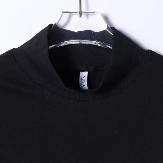 T4896SDSA秋冬新款痞帅男装潮牌手绘字母印花半高领长袖T恤百搭打底衫 商品图2