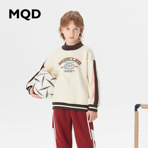【MQD】童装男大童冬学院风卡通加绒卫衣 商品图0
