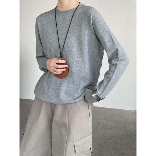 2025秋冬新款打底上衣！8色圆领一线成衣打底衫女绵羊毛百搭气质针织上衣！ 商品图2