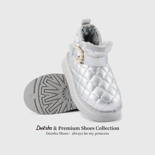 笛莎Deesha 女童童鞋2025冬季新款短筒雪地靴 商品图2