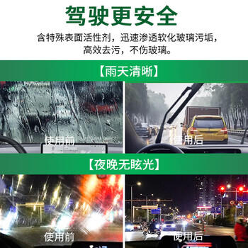 龟牌（Turtle Wax）硬壳玻璃水防冻-42度汽车冬季去油膜强力去污雨刮水2L*6瓶 商品图1