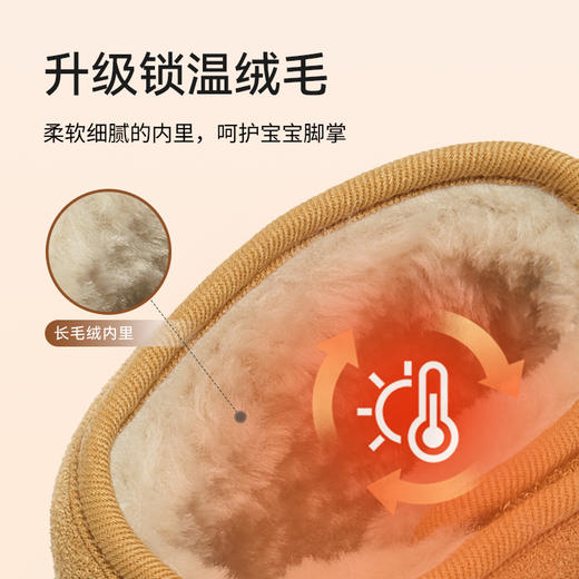 泰兰尼斯童鞋2025冬季新款儿童雪地靴加厚保暖男童棉鞋女宝宝靴子T08X5D6439 商品图2