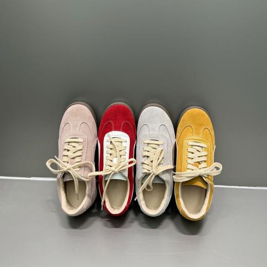 2025秋款拼色复古平底真皮德训鞋！系带休闲运动鞋板鞋女款！ 商品图1